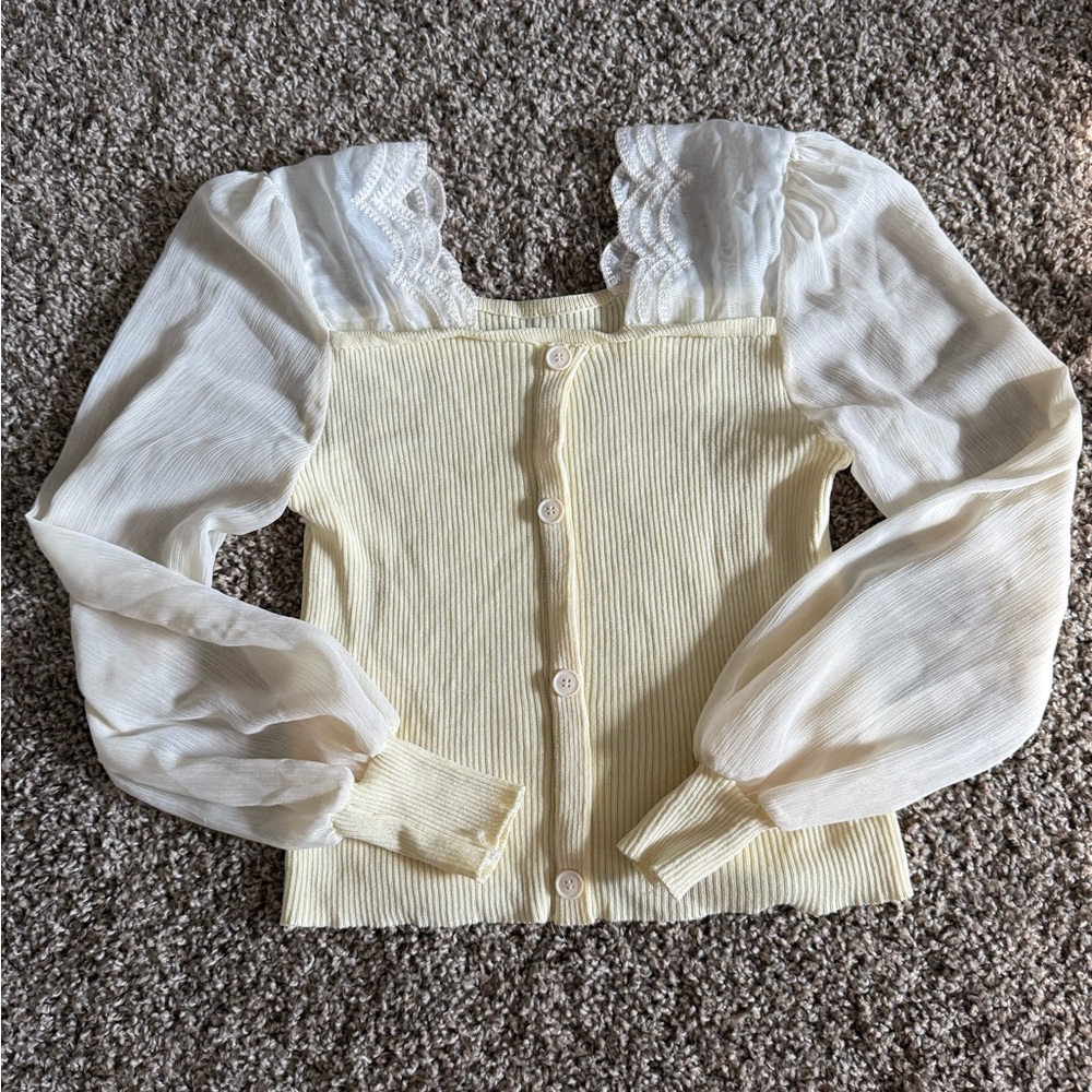 Elegant Cream Button-Up Women's Top